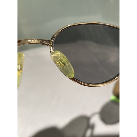 Fendi Italy Vintage 80s Oval Gold Logo Frame Eyeglasses Sunglasses With Case main image 4